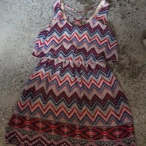 Dress with criss cross back